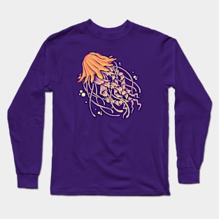 Floating Jellyfish Illustration Long Sleeve T-Shirt